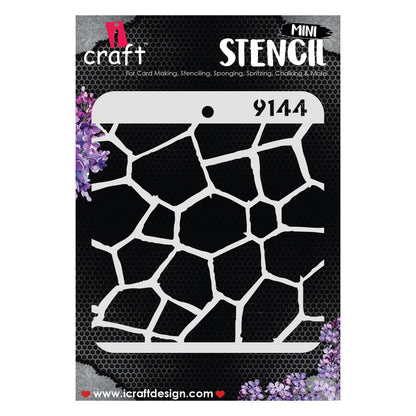 iCraft Multi-Surface Stencils - Perfect for Walls, DIY & Resin Art Projects | Reusable |Mini Stencil 4"x 4"-9144