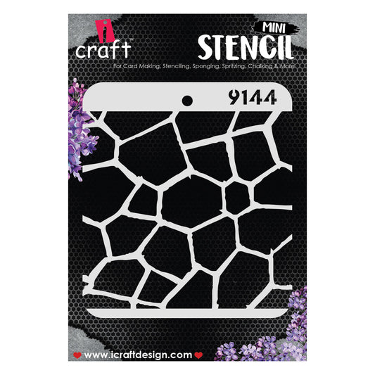 iCraft Multi-Surface Stencils - Perfect for Walls, DIY & Resin Art Projects | Reusable |Mini Stencil 4"x 4"-9144