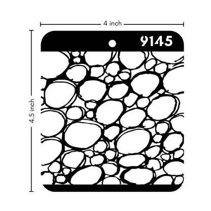 iCraft Multi-Surface Stencils - Perfect for Walls, DIY & Resin Art Projects | Reusable |Mini Stencil 4"x 4"-9145