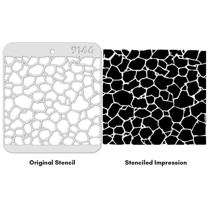 iCraft Multi-Surface Stencils - Perfect for Walls, DIY & Resin Art Projects | Reusable |Mini Stencil 4"x 4"-9146