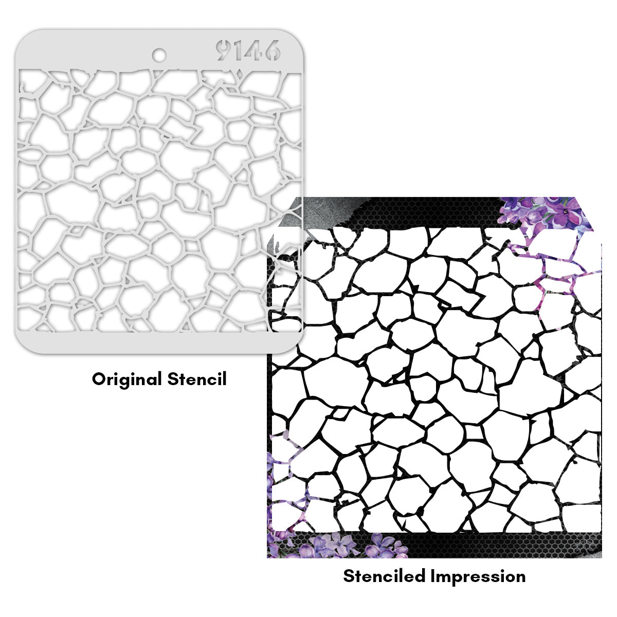 iCraft Multi-Surface Stencils - Perfect for Walls, DIY & Resin Art Projects | Reusable |Mini Stencil 4"x 4"-9146