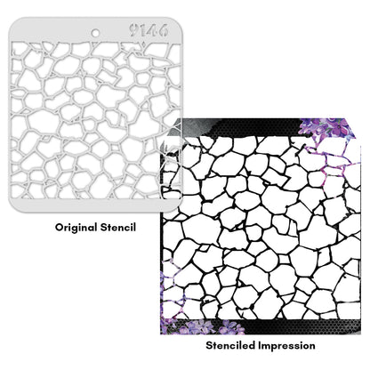 iCraft Multi-Surface Stencils - Perfect for Walls, DIY & Resin Art Projects | Reusable |Mini Stencil 4"x 4"-9146