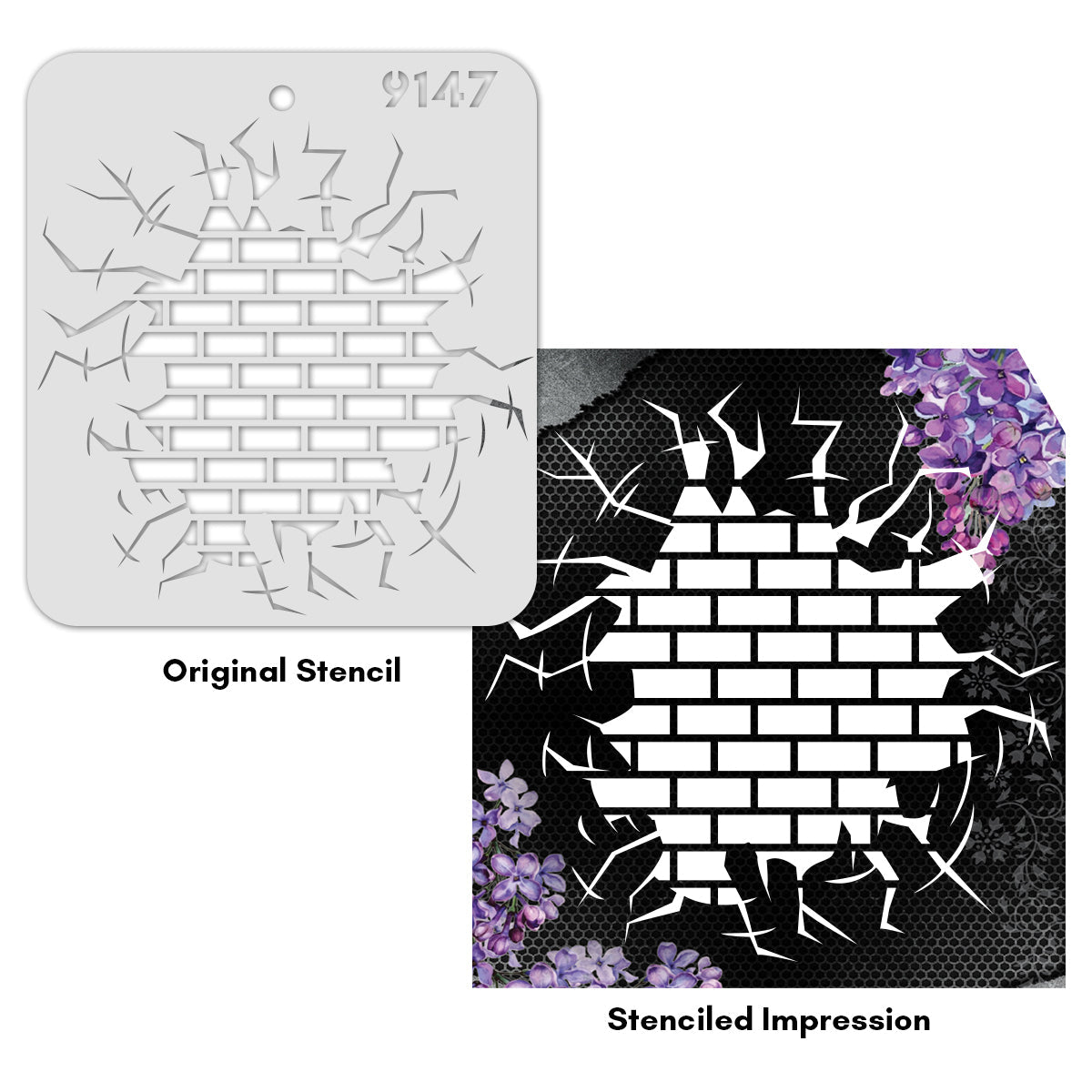 iCraft Multi-Surface Stencils - Perfect for Walls, DIY & Resin Art Projects | Reusable |Mini Stencil 4"x 4"-9147