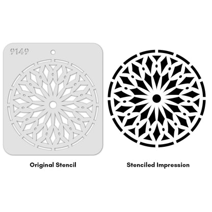 iCraft Multi-Surface Stencils - Perfect for Walls, DIY & Resin Art Projects | Reusable |Mini Stencil 4"x 4"-9149
