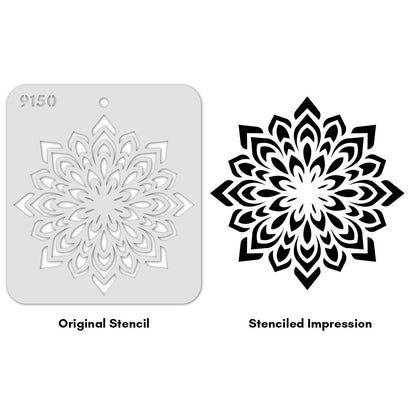 iCraft Multi-Surface Stencils - Perfect for Walls, DIY & Resin Art Projects | Reusable |Mini Stencil 4"x 4"-9150