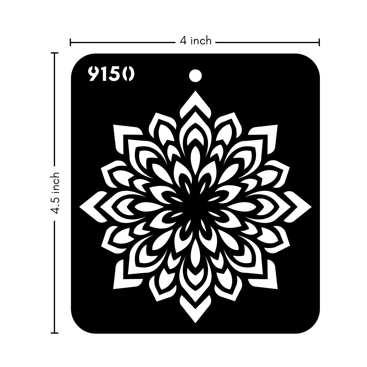 iCraft Multi-Surface Stencils - Perfect for Walls, DIY & Resin Art Projects | Reusable |Mini Stencil 4"x 4"-9150