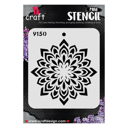 iCraft Multi-Surface Stencils - Perfect for Walls, DIY & Resin Art Projects | Reusable |Mini Stencil 4"x 4"-9150