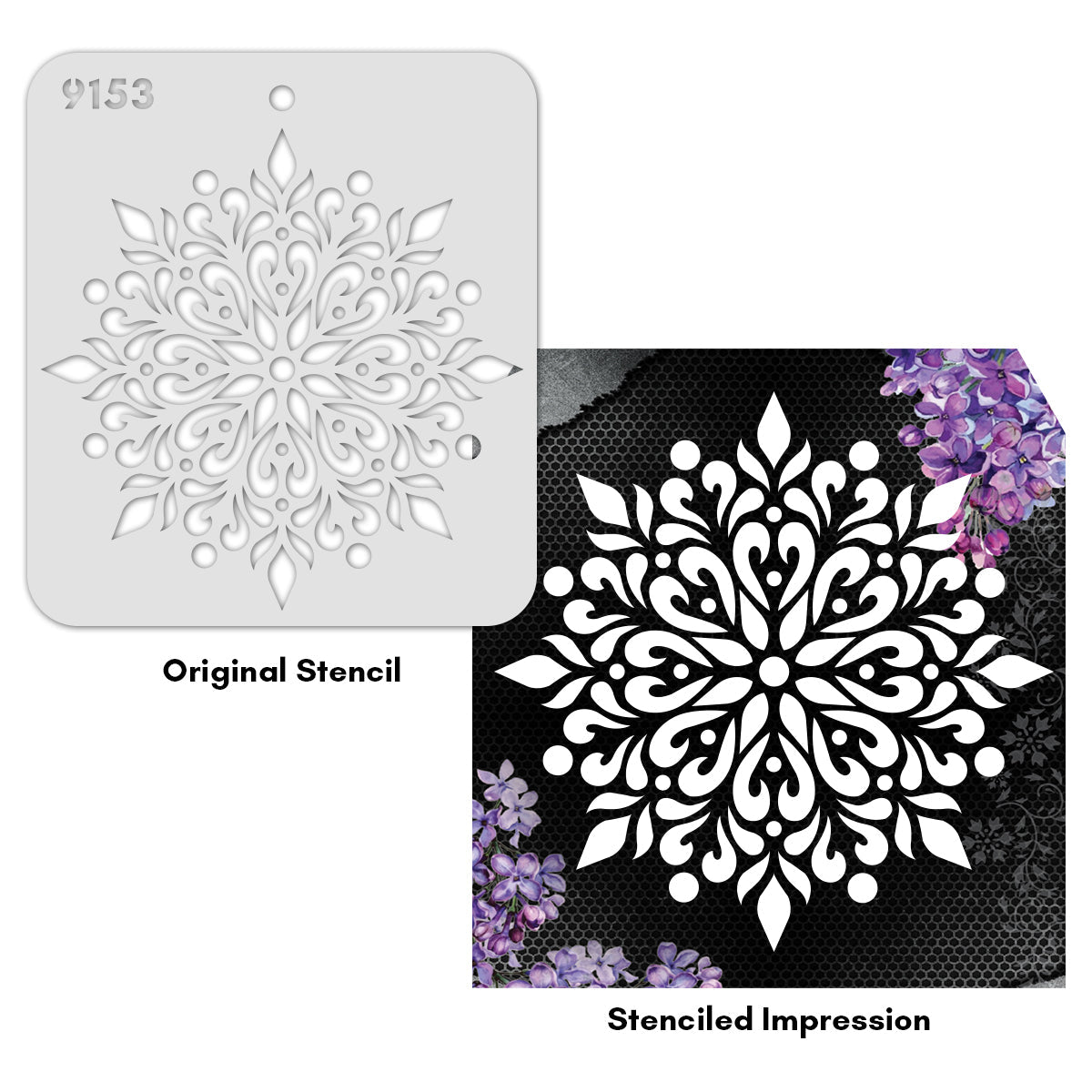 iCraft Multi-Surface Stencils - Perfect for Walls, DIY & Resin Art Projects | Reusable |Mini Stencil 4"x 4"-9153