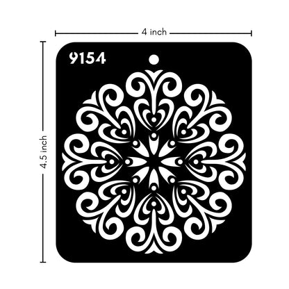 iCraft Multi-Surface Stencils - Perfect for Walls, DIY & Resin Art Projects | Reusable |Mini Stencil 4"x 4"-9154