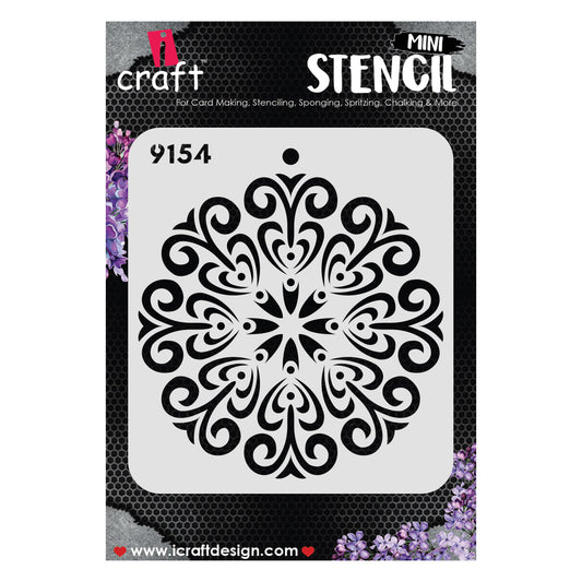 iCraft Multi-Surface Stencils - Perfect for Walls, DIY & Resin Art Projects | Reusable |Mini Stencil 4"x 4"-9154