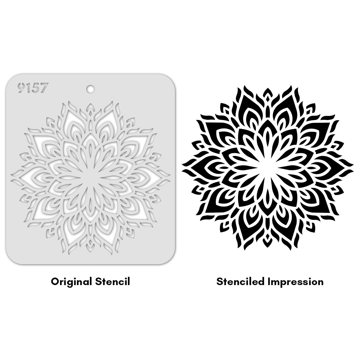 iCraft Multi-Surface Stencils - Perfect for Walls, DIY & Resin Art Projects | Reusable |Mini Stencil 4"x 4"-9157