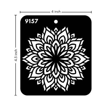 iCraft Multi-Surface Stencils - Perfect for Walls, DIY & Resin Art Projects | Reusable |Mini Stencil 4"x 4"-9157