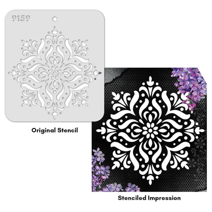 iCraft Multi-Surface Stencils - Perfect for Walls, DIY & Resin Art Projects | Reusable |Mini Stencil 4"x 4"-9159