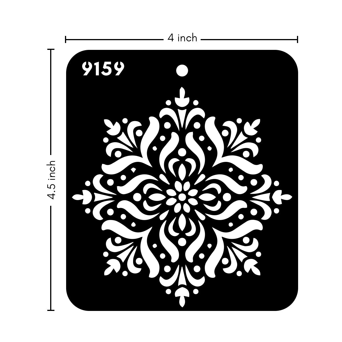 iCraft Multi-Surface Stencils - Perfect for Walls, DIY & Resin Art Projects | Reusable |Mini Stencil 4"x 4"-9159