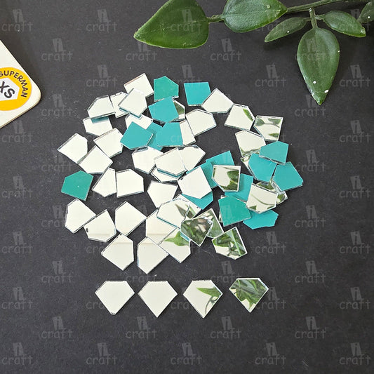 iCraft Silver Glass Mirror - SuperMan. Pack Of 50 Grams