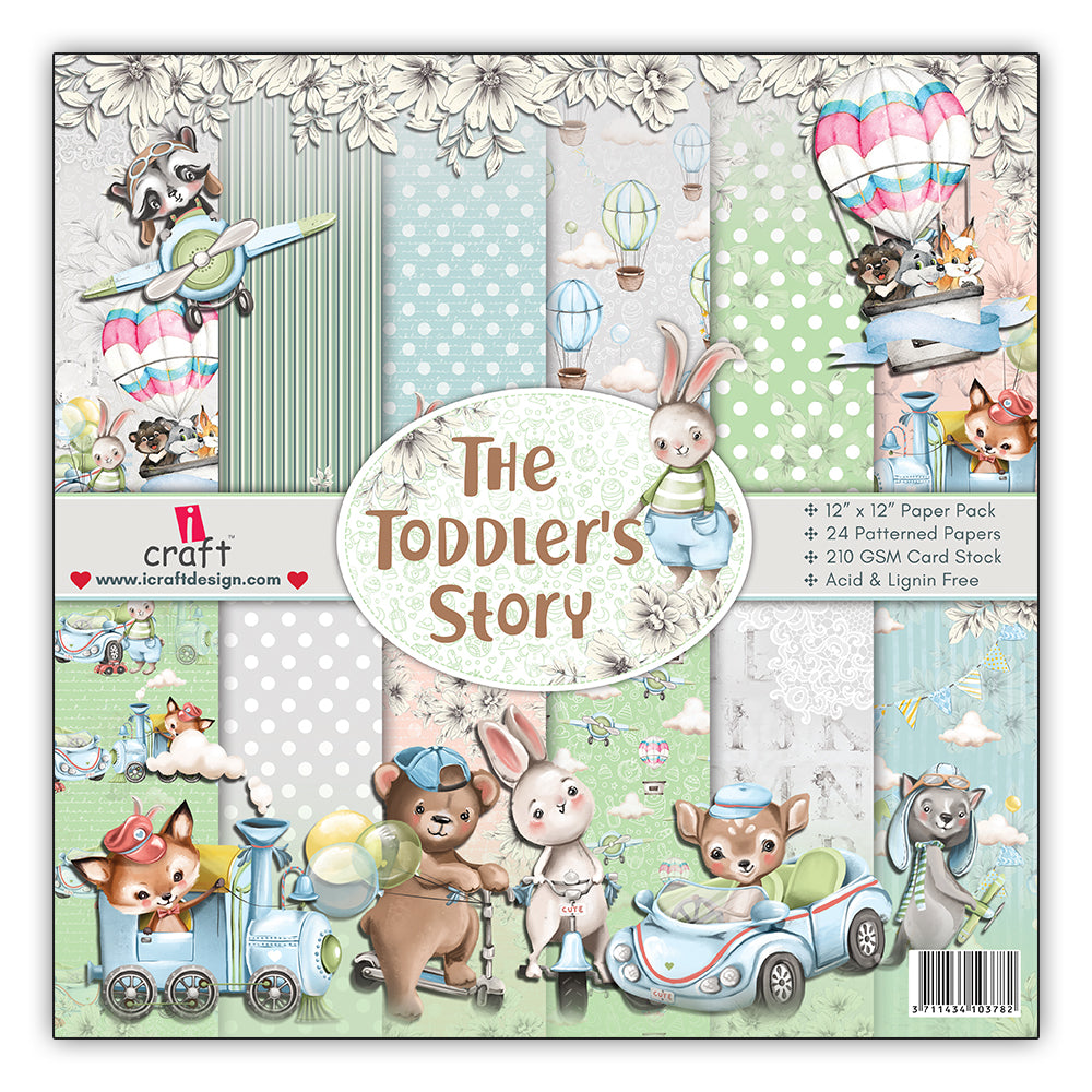 The Toddler's Story 12" x 12" Patterned Papers (Pack of 24 Sheets)
