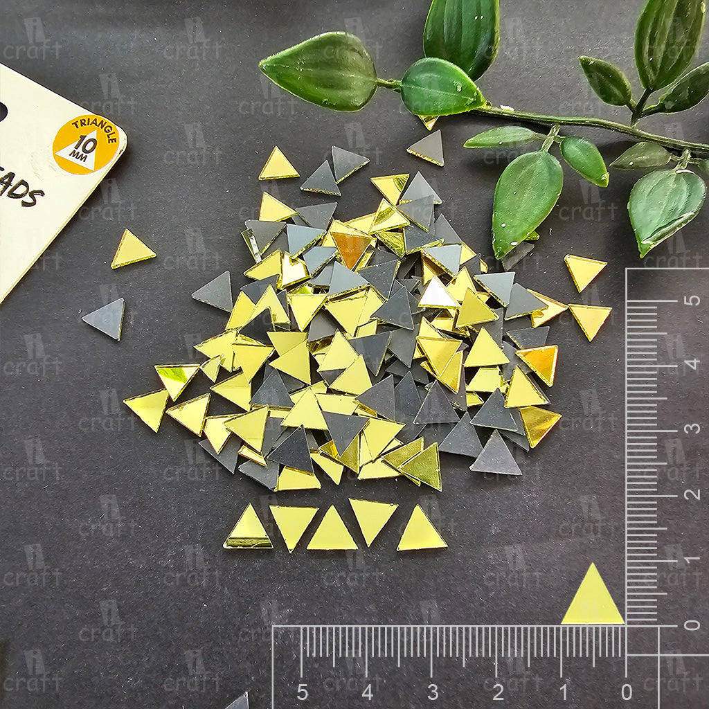 iCraft Gold Glass Mirror - Triangle. Pack Of 50 Grams