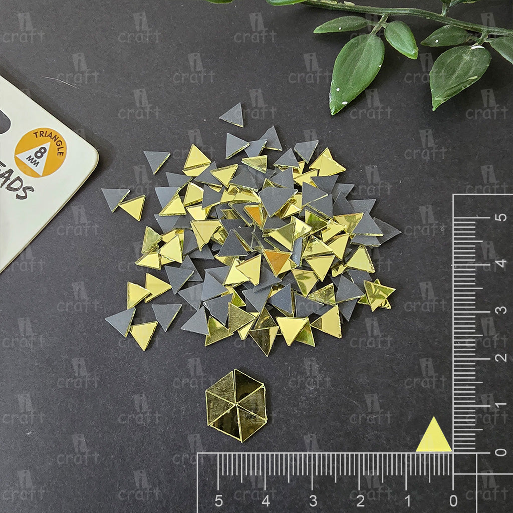 iCraft Gold Glass Mirror - Triangle. Pack Of 50 Grams