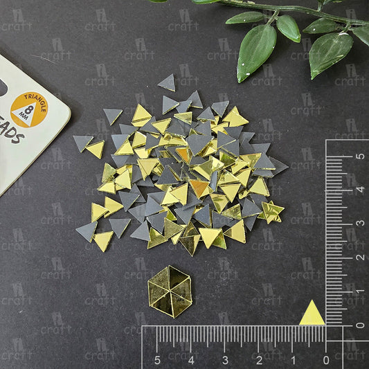 iCraft Gold Glass Mirror - Triangle. Pack Of 50 Grams