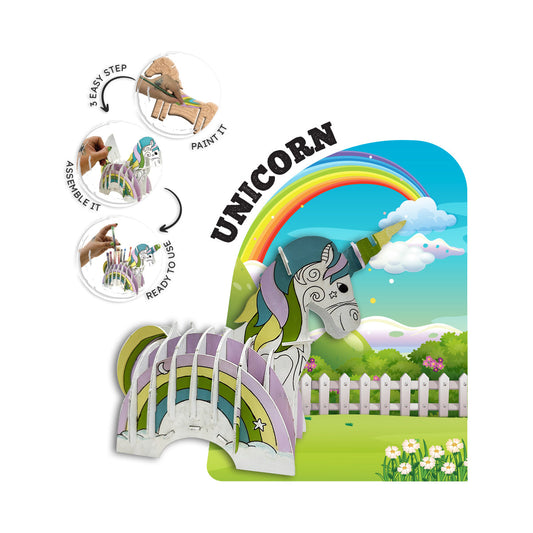 3D Unicorn Pen Stand  making Kit for Kids – Creative Painting Craft Kit & Desk Décor