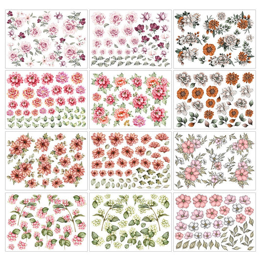 iCraft Nature’s Valley Scrapbooking Elements – 24 Pre-Cut Botanical & Floral Craft Sheets