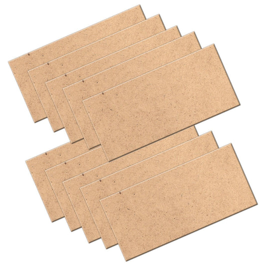 iCraft Rectangle Plain Base For Resin Envelopes (Pack of 10) 2 mm thickness -Size 3.25” x 6.75”