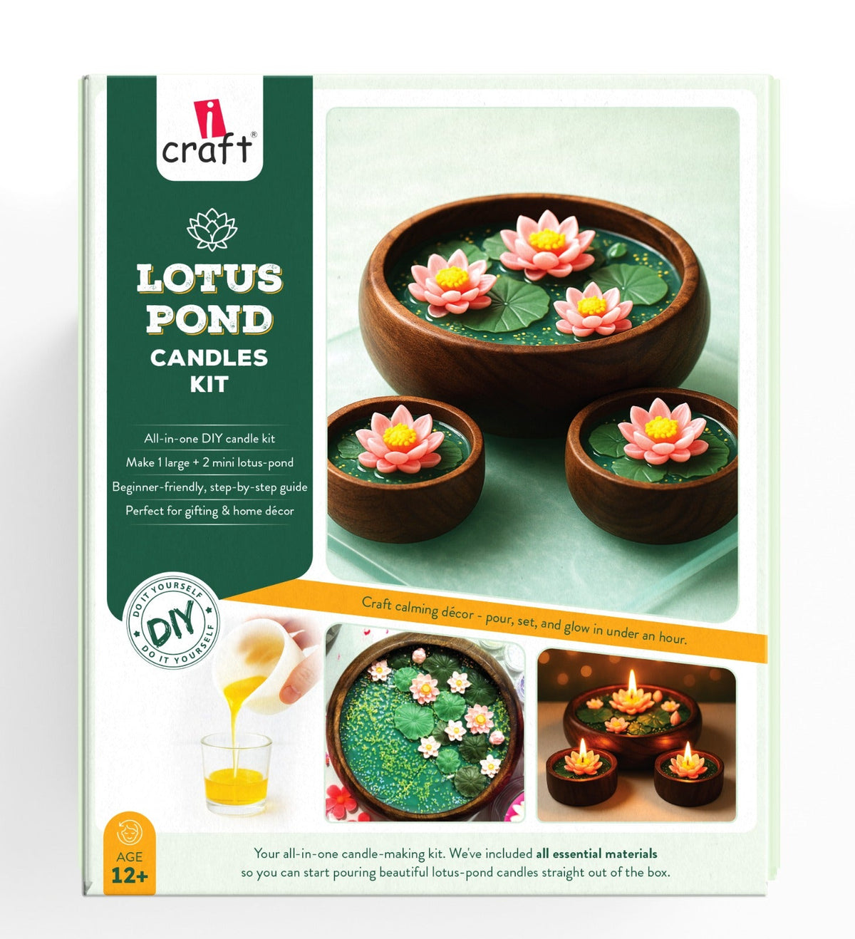 Lotus Pond Candle Making Kit | DIY Soy Wax Scented Candle Craft Set