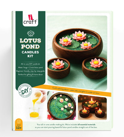 Lotus Pond Candle Making Kit | DIY Soy Wax Scented Candle Craft Set