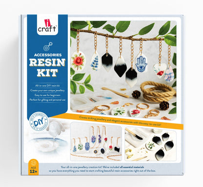 Resin Jewellery Making Kit – Accessories Craft Kit for Earrings, Pendants & Jewellery Making