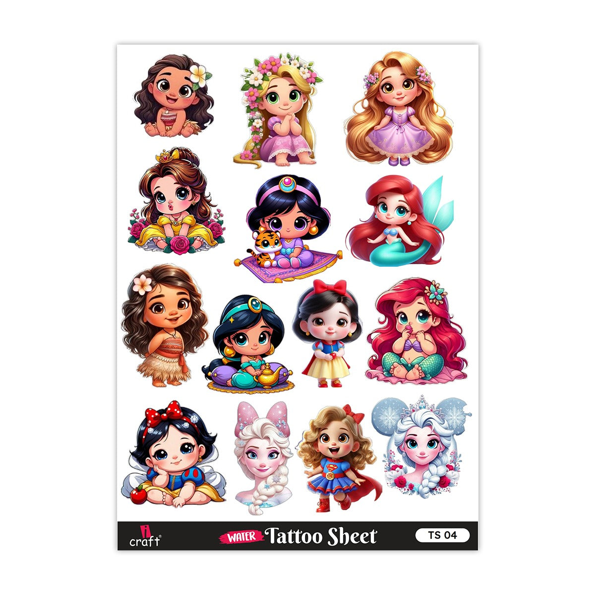 Water Transfer Temporary Tattoos