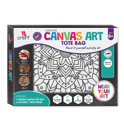 Mandala Canvas Tote Bag Painting Kit | DIY Craft Kit – iCraft