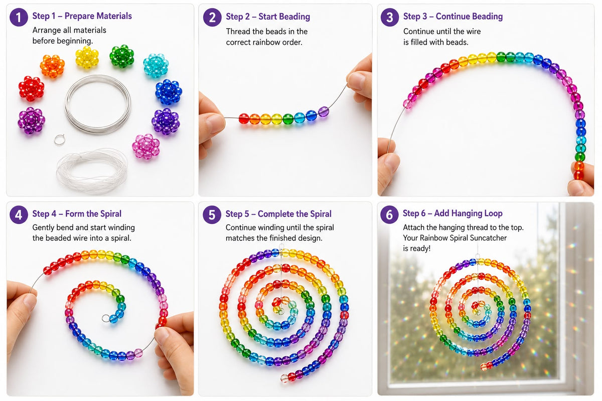 Spiral Suncatcher DIY Kit for Kids – Bead Craft & Window Décor Set | iCraft