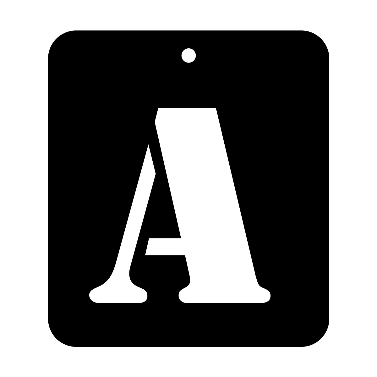 iCraft Alphabet Stencil 4" x 4" - ICS-1 (A)