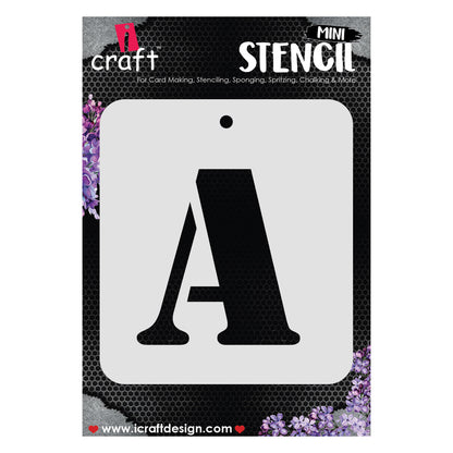 iCraft Alphabet Stencil 4" x 4" - ICS-1 (A)