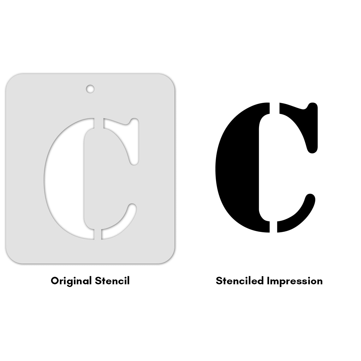 iCraft Alphabet Stencil 4" x 4" - ICS-3 (C)