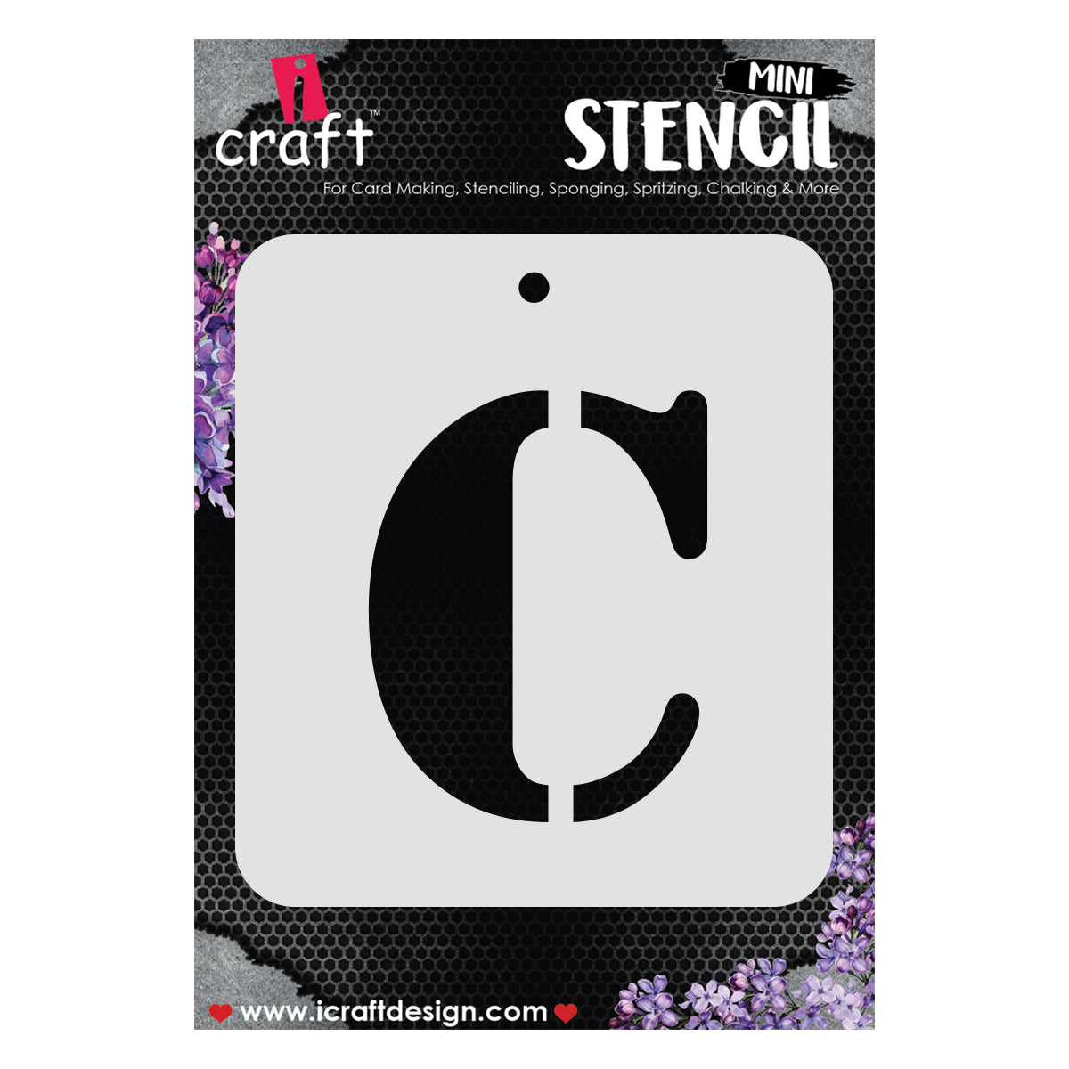 iCraft Alphabet Stencil 4" x 4" - ICS-3 (C)
