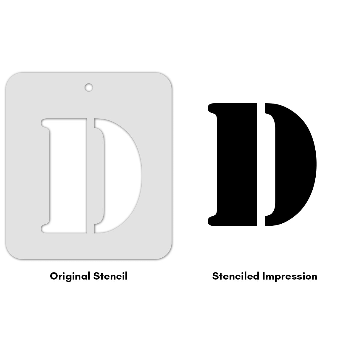 iCraft Alphabet Stencil 4" x 4" - ICS-4 (D)