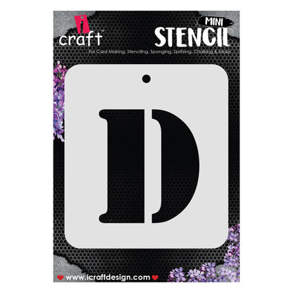iCraft Alphabet Stencil 4" x 4" - ICS-4 (D)