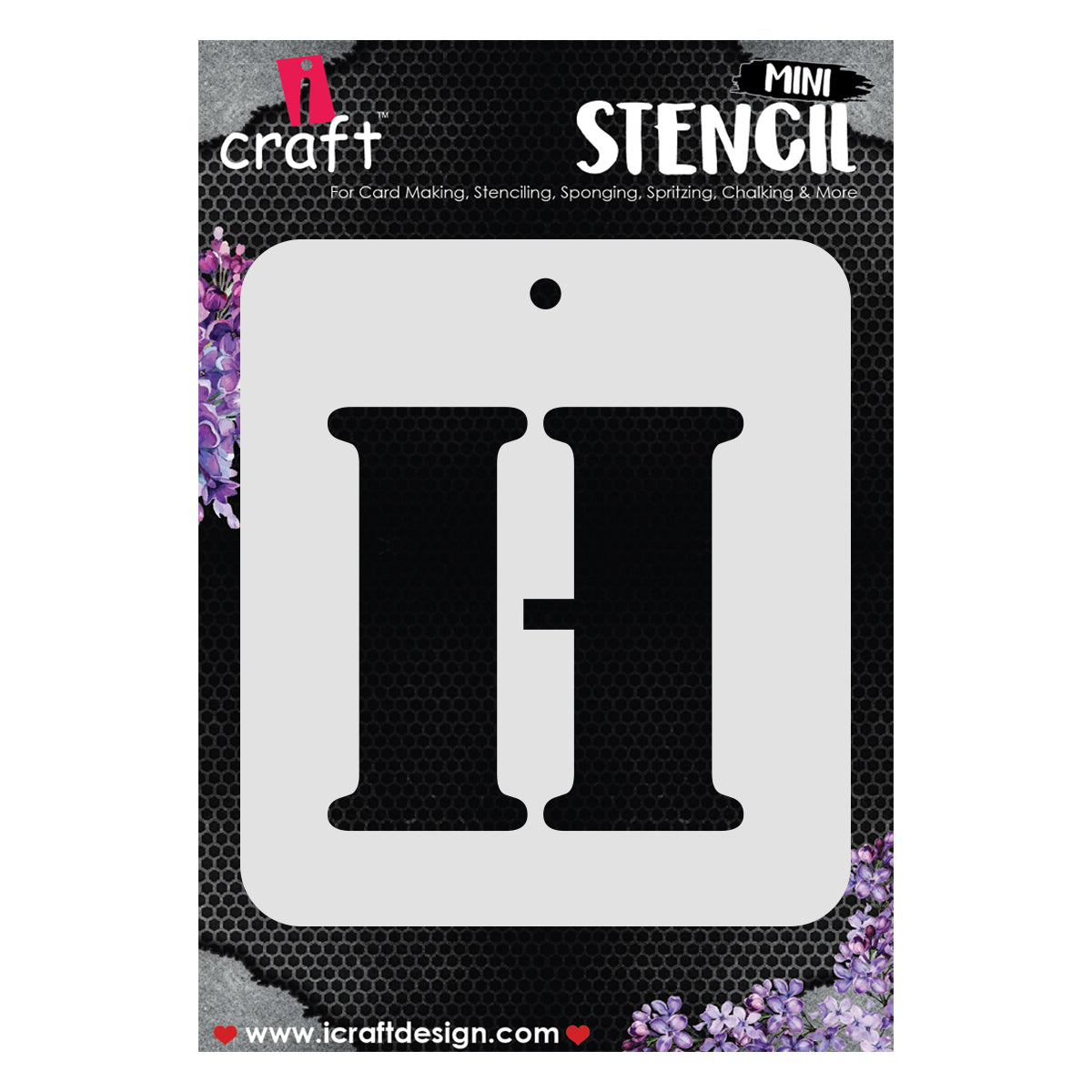 iCraft Alphabet Stencil 4" x 4" - ICS-8 (H)