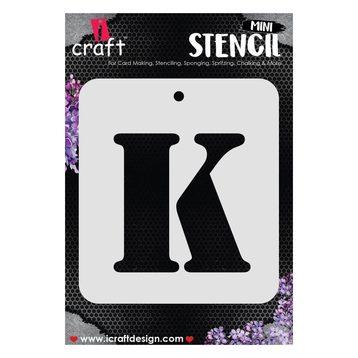 iCraft Alphabet Stencil 4" x 4" - ICS-11 (K)