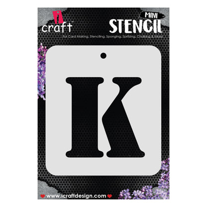 iCraft Alphabet Stencil 4" x 4" - ICS-11 (K)