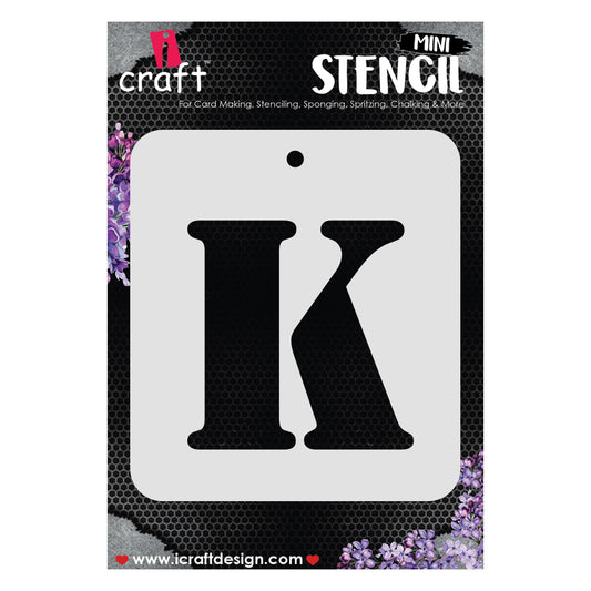 iCraft Alphabet Stencil 4" x 4" - ICS-11 (K)