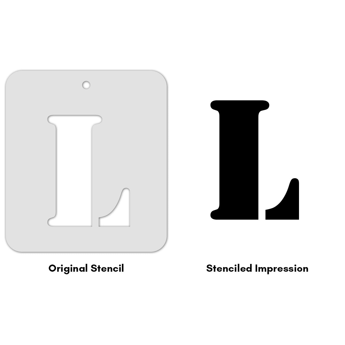 iCraft Alphabet Stencil 4" x 4" - ICS-12 (L)