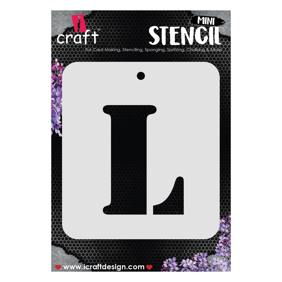 iCraft Alphabet Stencil 4" x 4" - ICS-12 (L)