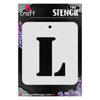iCraft Alphabet Stencil 4" x 4" - ICS-12 (L)