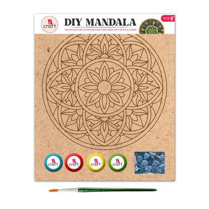 Mandala Art Painting Kit – 6" MDF Craft Kit for Kids & Adults – MMA 03