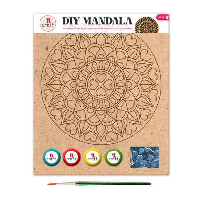 Mandala Art Painting Kit – 6" MDF Craft Kit for Kids & Adults – MMA 04