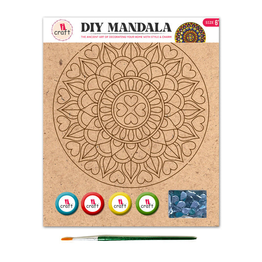 Mandala Art Painting Kit – 6" MDF Craft Kit for Kids & Adults – MMA 04