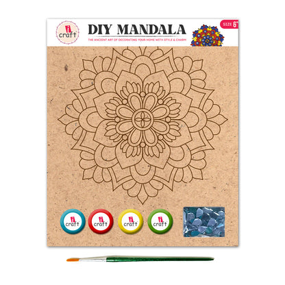 Mandala Art Painting Kit – 6" MDF Craft Kit for Kids & Adults – MMA 10