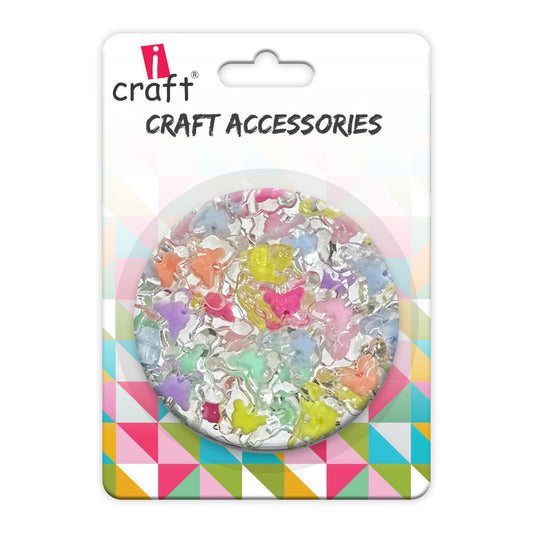 iCraft Multicolor Clear Butterfly Beads - A Flutter of Color